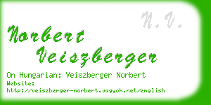 norbert veiszberger business card